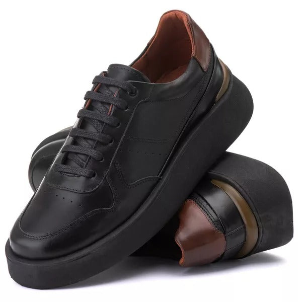 Tenis Casual Olimpo Preto/Mouro 18000