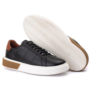 Tenis Casual Londres Comfort Preto/Castor 17002