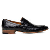 Sapato Social Roma Camurça Croco Preto 58854