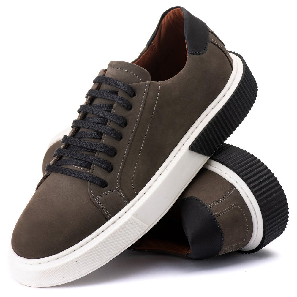 Tenis Casual Londres Nobuck Cinza 17000