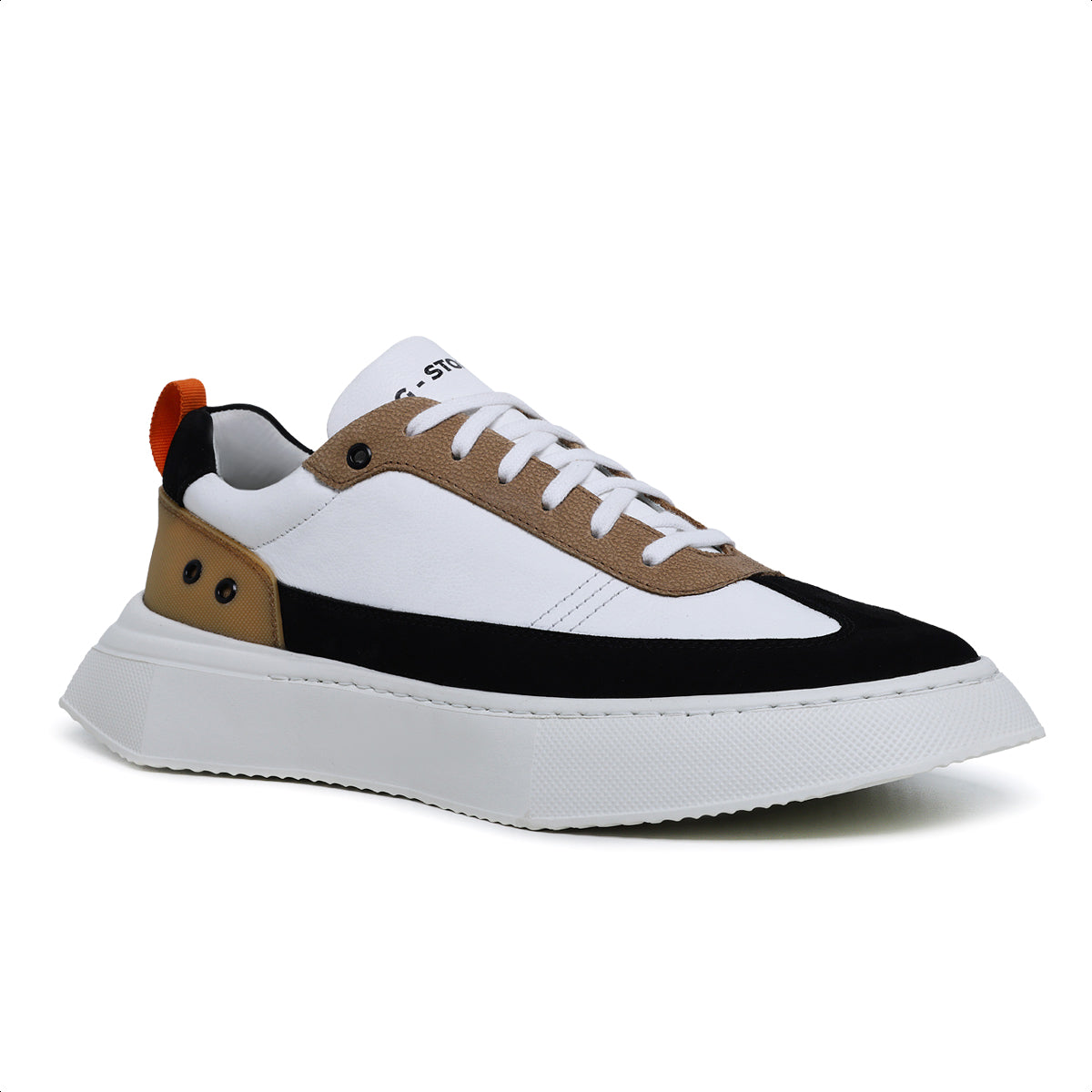 Tenis Hollywood Nobuck Preto Fly Branco e Ocre Y3-320