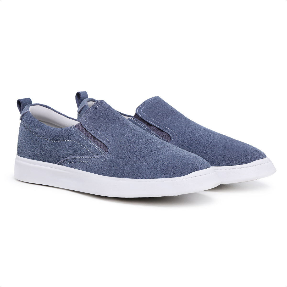 Slip On Casual Zurique Camurça Azul 30016