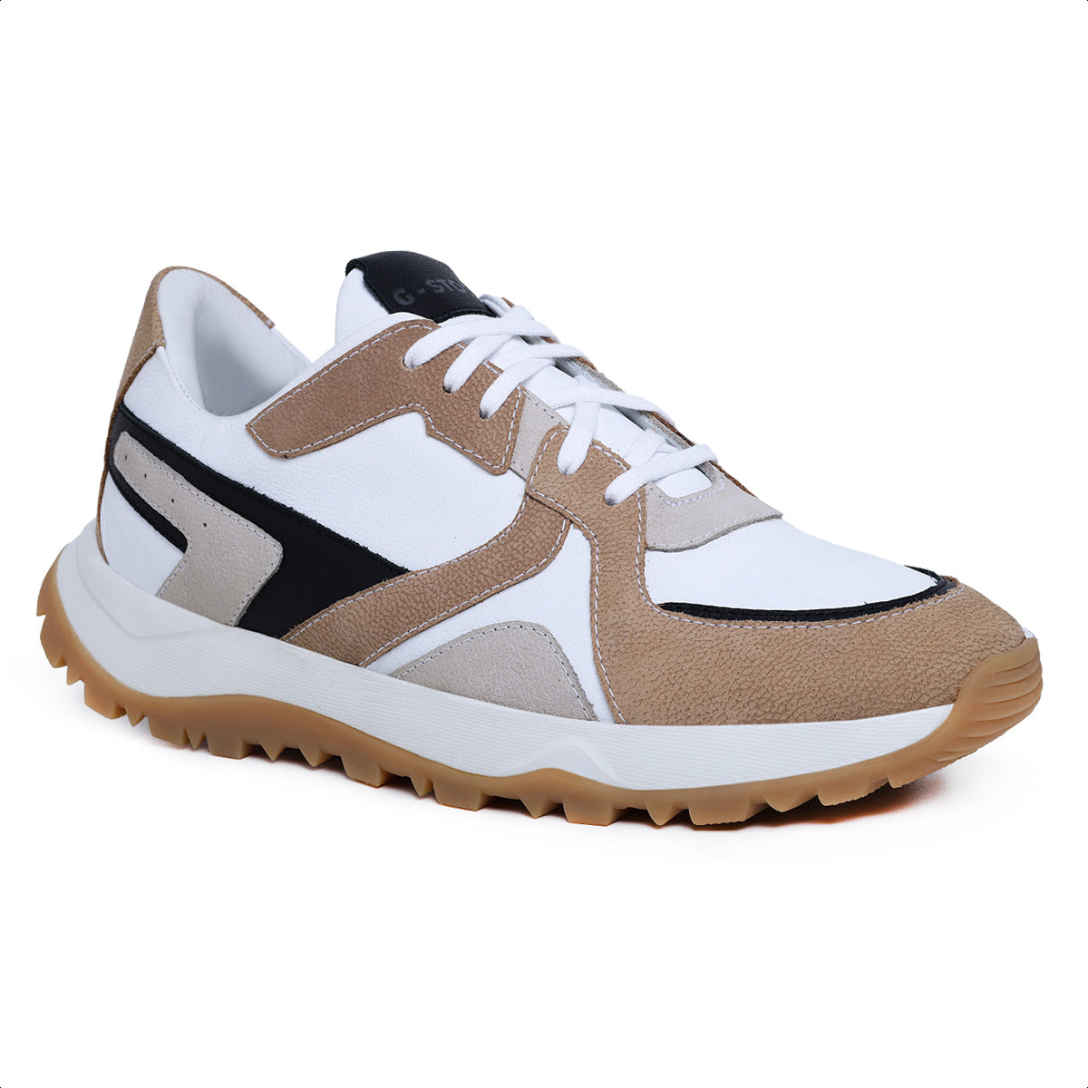 Tenis Brooklyn Ocre Preto e Branco X345