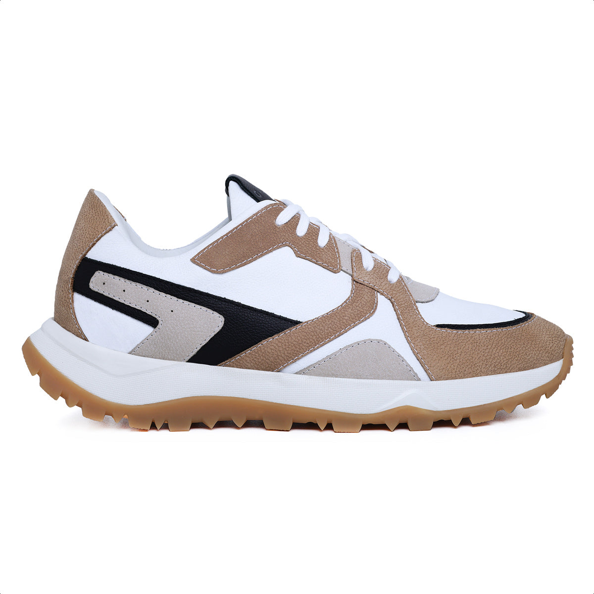 Tenis Brooklyn Ocre Preto e Branco X345