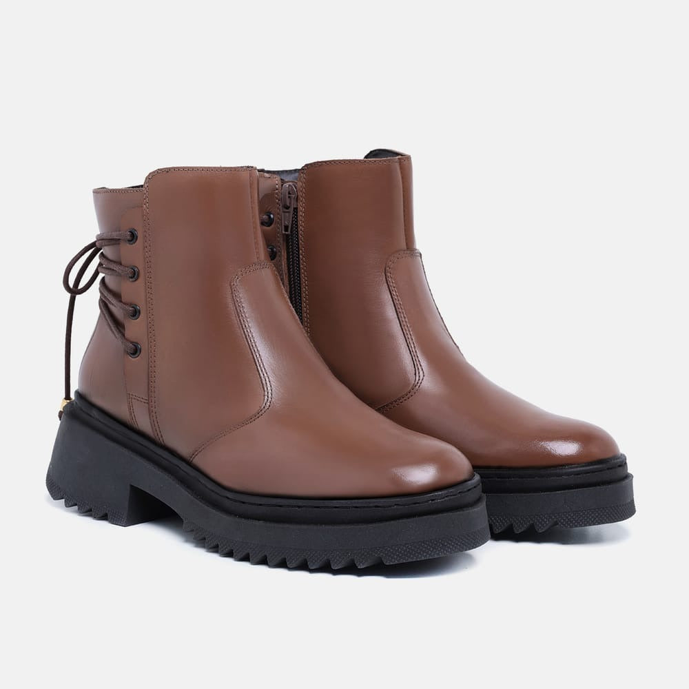 BOTA COTURNO FEMININO CLARA MARROM GS185