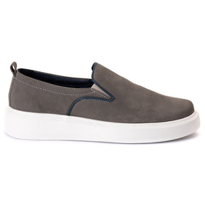 Slip On Nobuck Cinza Gelo 5511 Promoção