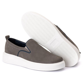 Slip On Nobuck Cinza Gelo 5511 Promoção