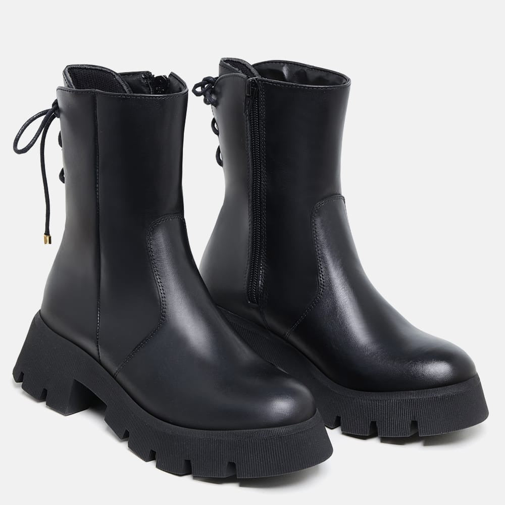 BOTA COTURNO FEMININO VEGA CANO ALTO PRETO