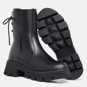 BOTA COTURNO FEMININO VEGA CANO ALTO PRETO