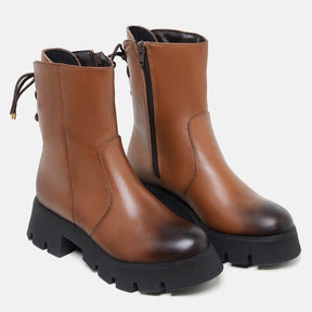 BOTA COTURNO FEMININO VEGA CANO ALTO CAFÉ