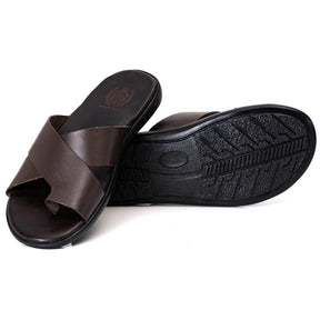 Chinelo Masculino Couro Casual Café R14